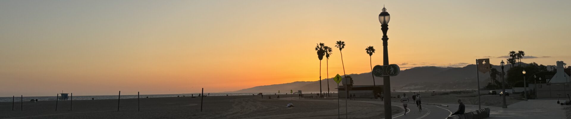 sunset over a beach